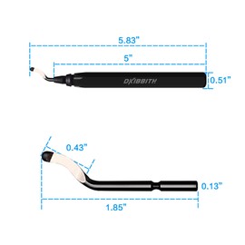 Deburring Tool Set 11 Pieces of High Speed Steel Rotary Burr Removal Blades, Ideal for Deburring Tool,1 Black Handle