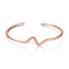 Philip Jones Rose Gold Plated Wave Cuff Bangle