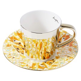 Luycho] Angled Mirror Cup & Saucer_Rothschild’s Giraffe_11oz