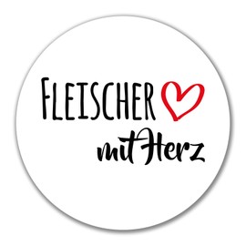 Huuraa Sticker Fleischer mit Herz Gift 10 cm Sticker Fleischer Gift Idea