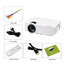 Excelvan GP9 EHD09 Mini LED Projector 800x480pixels Support 1080P 1800 Lumens...