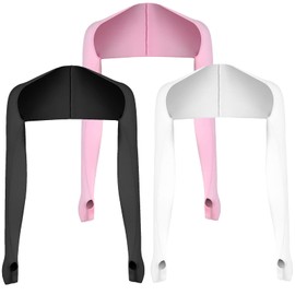 Homelove Cooling Shawl Arm Sleeves, 3 Pairs Sun Protection for Women with Finger Hole for Football, Golf, Volleyball, Driving, Running, Riding, Hiking, Cycling (black+white+pink)