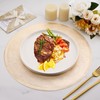 6pcs Gold Placemats for Round Table Metallic Pressed Vinyl Table