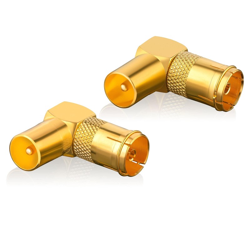 SEBSON Antenna Angle Adapter Set 90° - 2x Coaxial Plug
