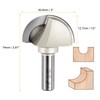 sourcing map 1pcs Router Bit Core Box 1/2 Shank 2