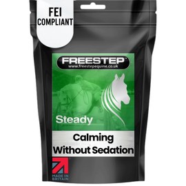 Freestep Steady – Natural Calming Supplement for Horses with Hormonal or Stress Behaviour | Supports Moody Mares, Colts & Rigs | Magnesium, Chamomile & Vitex | FEI Compliant (500g | 2 Month Supply)