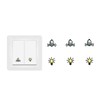 Pack of 6 Switch Stickers, Bells Stickers and Light Stickers,