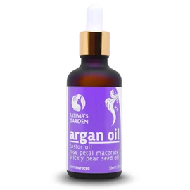 Fatima's Garden Argan Oil for Face, Hair, Skin and Nails - Bio Certified Through USDA and Ecocert - Pure Native, Cold Pressed, Moroccan Anti-Age Moisturiser 50ml