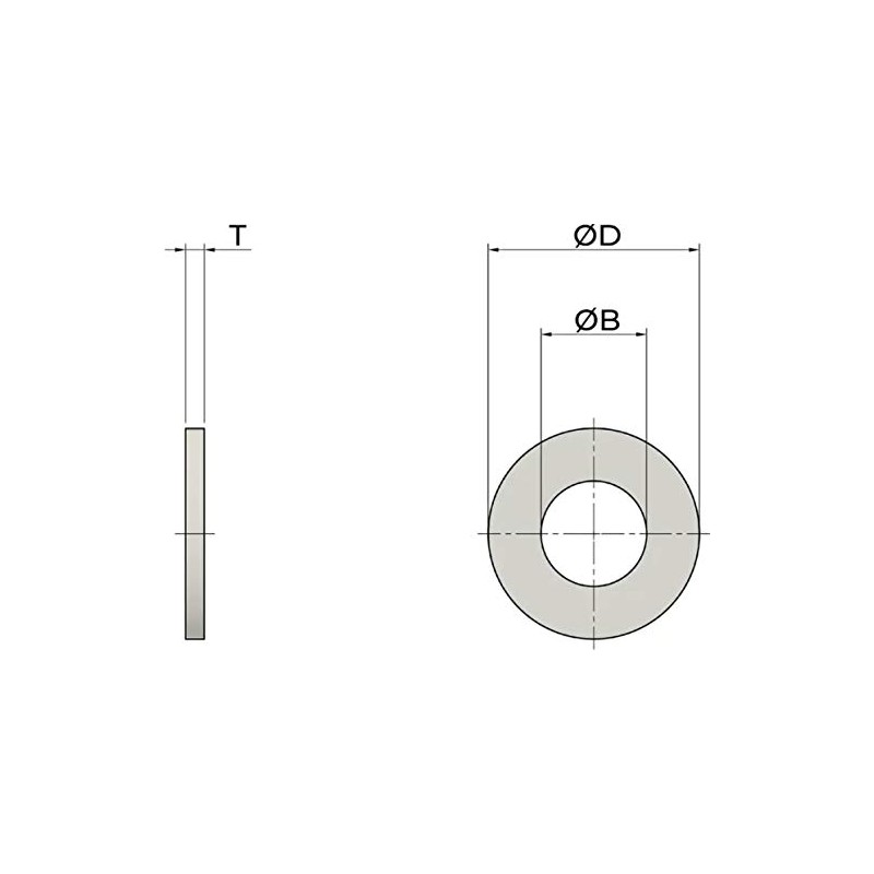 M5 (5mm) Flat Washer Form A - A2 Grade Stainless