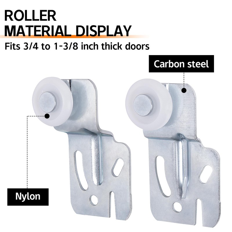 Nkiy Quen 5 Pcs Sliding Closet Door Roller Kit,Wardrobe Door