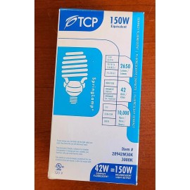 TCP Bulb 28942M30K 42W=150W Spring Lamp 2650 Lumens 3000K New in Box