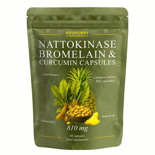 Nattokinase Bromelain Curcumin | Foreign Protein Cleanse with Black Pepper