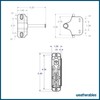 Weatherables Keystone Black Zinc Diecast Metal 1-Sided Key-Lockable Gate Latch