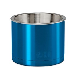 True North Stainless Steel Insulated Serving Bowl + Dip Chiller, Keeps Food and Beverages Hot or Cold Up To 24 Hours, 35 oz, Jewel Blue