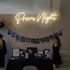 Prom Night Neon Sign Led Neon Light Decorations Backdrop Sign For Prom 2025 Grad Party Decor 16" X 5.3"