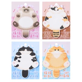 Liobelon 8 Pack 240 Sheets Cat Sticky Notes, Cartoon Cat Post Notes Self Stick Note Pads, Kawaii Animal Cat Stationary Notes Sticker Catty Shape Markers for School Home Office
