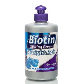 Crema para Peinar con Biotina y Queratina para Cabello Liso Suave 250 ml Incredible