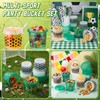 12 Pack 25oz Soccer Party Cups with Straws Lids, White