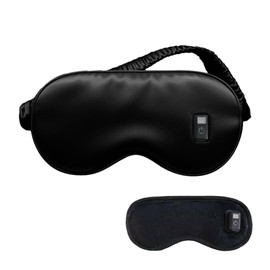 Cordless Sleep Mask Heated Eye Mask for Dry Eyes, Cotton Black