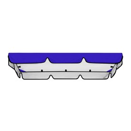 Swing Canopy Replacement Cover, Waterproof Sun Shade Porch Swing Canopy Replacement Top for 2-3 Seater Outdoor Garden Yard Patio Swing Cover (Navy Blue, 75×52×5.9 Inch)