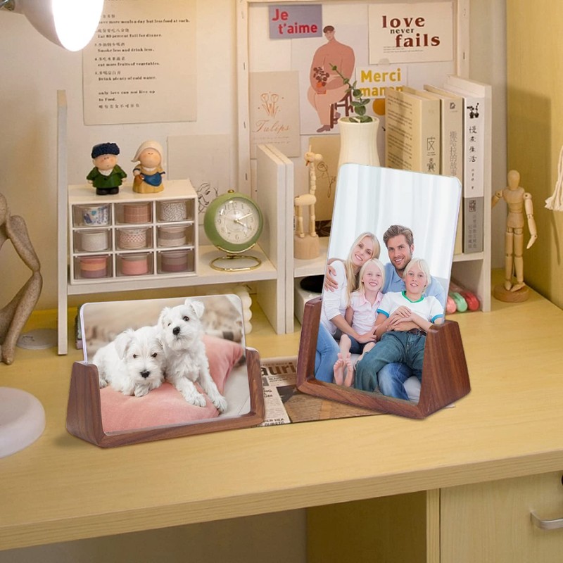 2 Pack 4x6 Picture Frame - Rustic Wooden Photo Frames