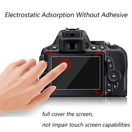 UGpine GH6 Screen Protector, fit for Panasonic LUMIX GH6 4K Digital Camera and Hot Shoe Cover, 0.3 mm 9H Hardness Tempered Glass Flim (3 packs)