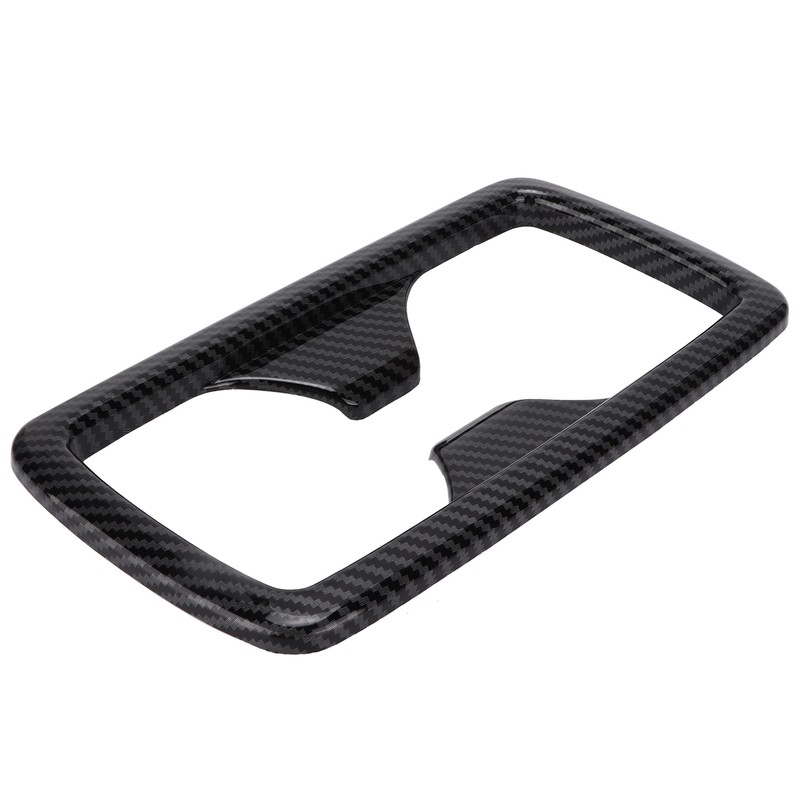 Rear Water Cup Holder Panel Frame Trim Carbon Fiber Style