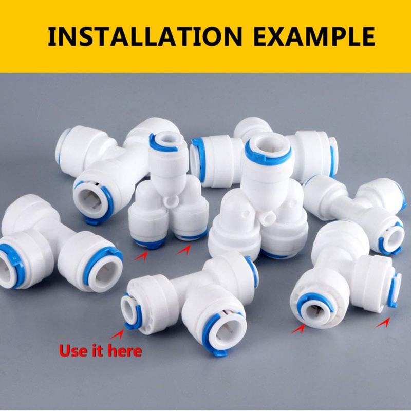 PZRT 20pcs 1/4" Blue Locking Clips for RO Reverse Osmosis