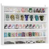 HOMCOM 5-Tier Display Cabinet, Glass Door Cabinet with Adjustable Shelves,