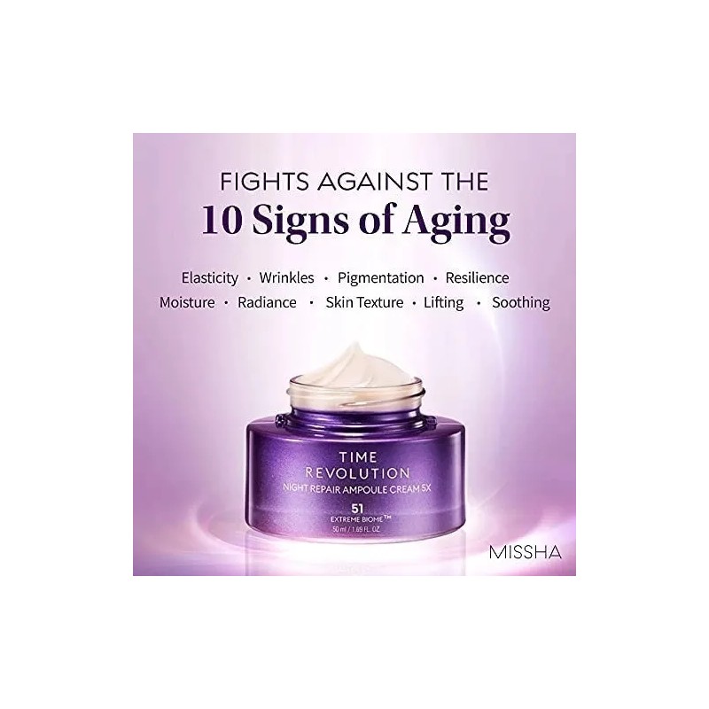 Crema Rostro Noche Missha Time Revolution Piel Sensible Sin Parabenos