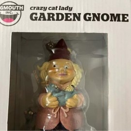 Big Mouth Crazy Cat Lady 9” Indoor Outdoor Gnome Big Mouth NIB