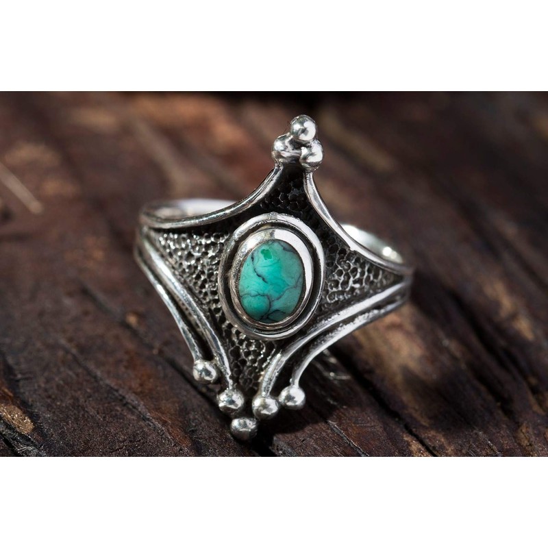 Windalf Ariya Elf Ring Height 2 cm Turquoise Ring High