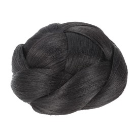 minkissy Updo Bun Wig 1b# Braided Ponytail Braided Updo Bun for Black Women Braided Wig Hair Buns Braided Bun Hairpiece Fake Hair Bun Womens Hat Hats Has Bun Extension Bride To Weave Clip