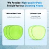 5 Pack Microfiber&Nano Microfiber- XINDELL EasyPivot Windshield Cleaner Tool Pads,Washable