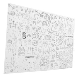 LABRIMP Birthday Party Paper Table Cloth Delicate Table Runner for Festive Celebrations Durable Easy to Clean for Various Events Design Enhances Atmosphere