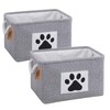 COMFY HOMI 2Pcs Dog Toy Basket Collapsible Pet Toy Storage