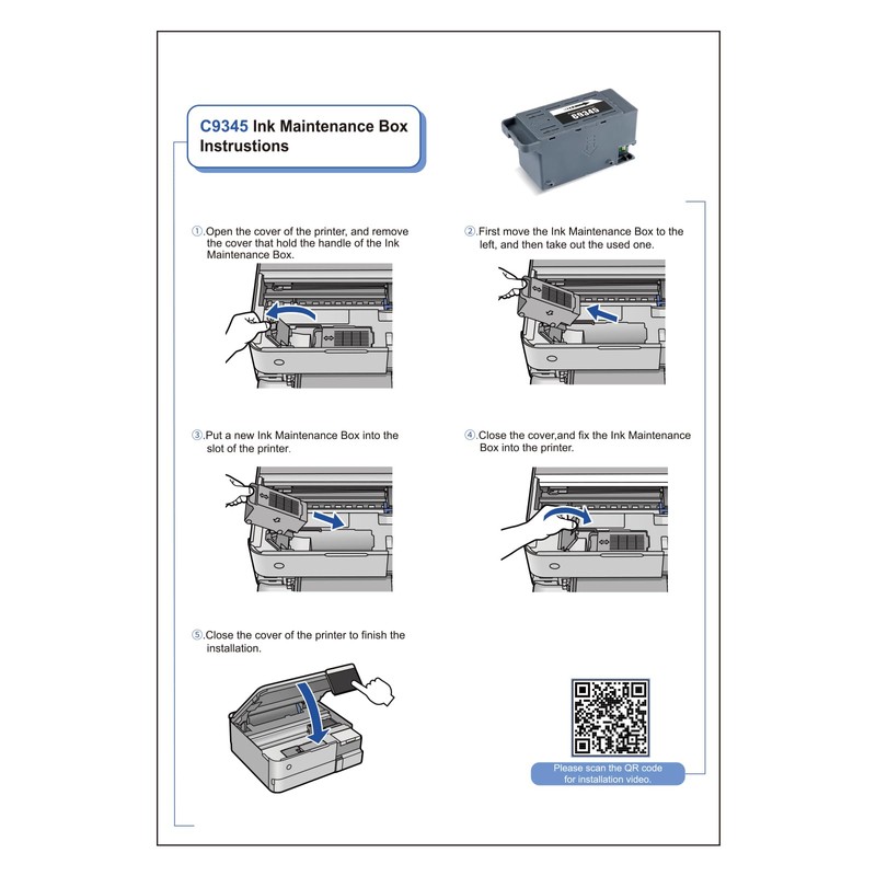 JoyPrinting C9345 Ink Maintenance Box Replacement for EPSON C9345 C12C934591