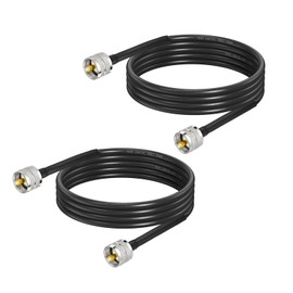 Yuslao PL-259 UHF CB Coax Cable 6FT, PL-259 UHF Male to Male Low Loss RG8X Jumper Cable CB Radio Cable for HAM Radio, Antenna Analyzer, Dummy Load, SWR Meter 1-Pack