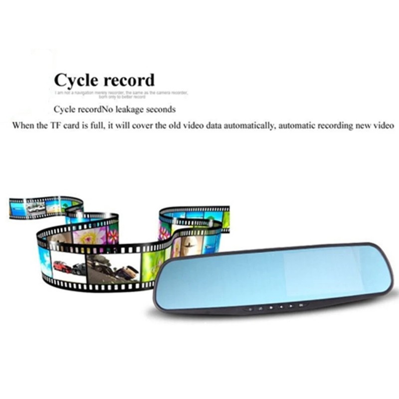 BEANGEL Car Dvr Rear View Mirror Video Recroder 4.3" Inch