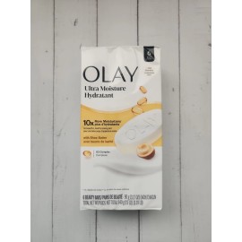 OLAY Shea Butter Ultra Moisture Beauty Bar Soap, 6 Bars, Total 19 fl oz