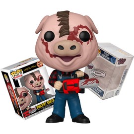 Funko Motel Hell - Vincent Smith (with Pig Head and Chainsaw) #1737/84128 + Pop Protector: Retro Horror Pop! Movies Vinyl Figure (Gift Set Bundled with ToyBop Brand Box Protector Case)