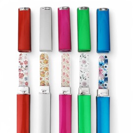 PayDirtCo Full Bloom 5-Pack Glass Nail Files Set with Cases - Floral Designs Etched Glass