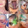 6 Shapes Holographic Body Glitter Gel Set, Pink Face &