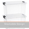 Superio Clear Storage Box with Lid, 2.5 Quart Plastic Container