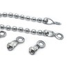 20 Pieces Stainless Steel Beaded Ball Chain Pull Loop Connectors