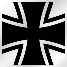 #A003 German Army Cross Emblem Model Making Military Black 10 x 10 cm