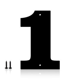 4 Inch Metal Modern House Numbers, House Address Letters and Numbers for Outside Signs - Metal Letters Door Numbers Signage Street Address Plaque for Garden Door Mailbox Decor (Number 1)