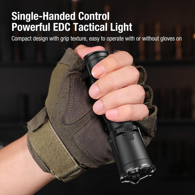 klarus Tactical Flashlight with Holster, XT11GT Pro 3300 Lumens Tactical