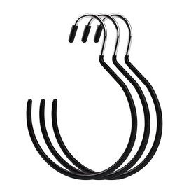 Scarf Hanger, Scarf Holder, Belt Ring, Scarf Hanging Rings, Hat Holder Hooks, Tie Holder, Non-Slip Organiser Holder for Scarves, Ties, Belts, Towels, Bags, Pack of 3