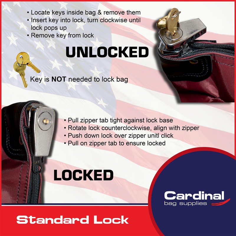 Cardinal bag supplies Briefcase Locking Document Bag (Burgundy)